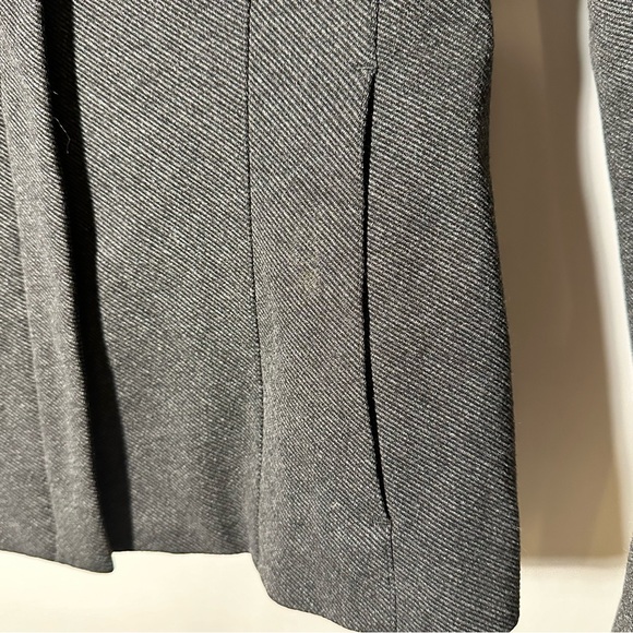 Theory Charcoal Gray Textured Zip-Up Blazer Jacket - Size S - Picture 3 of 5